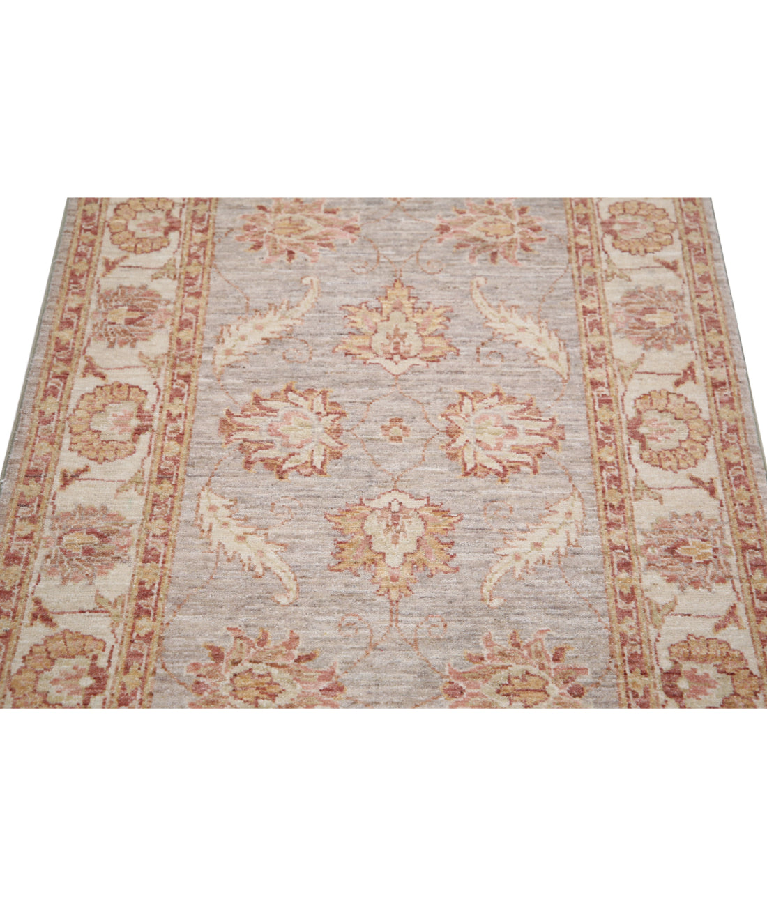 Ziegler 2'9'' X 4'2'' Hand-Knotted Wool Rug 2'9'' x 4'2'' (83 X 125) / Grey / Ivory