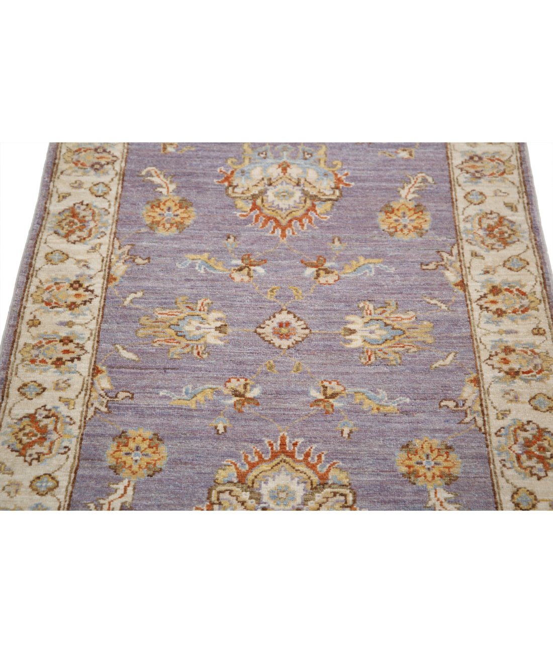 Ziegler 2'8'' X 4'0'' Hand-Knotted Wool Rug 2'8'' x 4'0'' (80 X 120) / Grey / Ivory