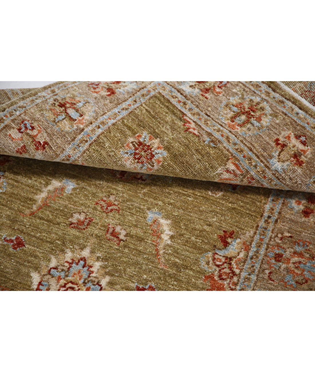Ziegler 2'7'' X 3'11'' Hand-Knotted Wool Rug 2'7'' x 3'11'' (78 X 118) / Green / Brown