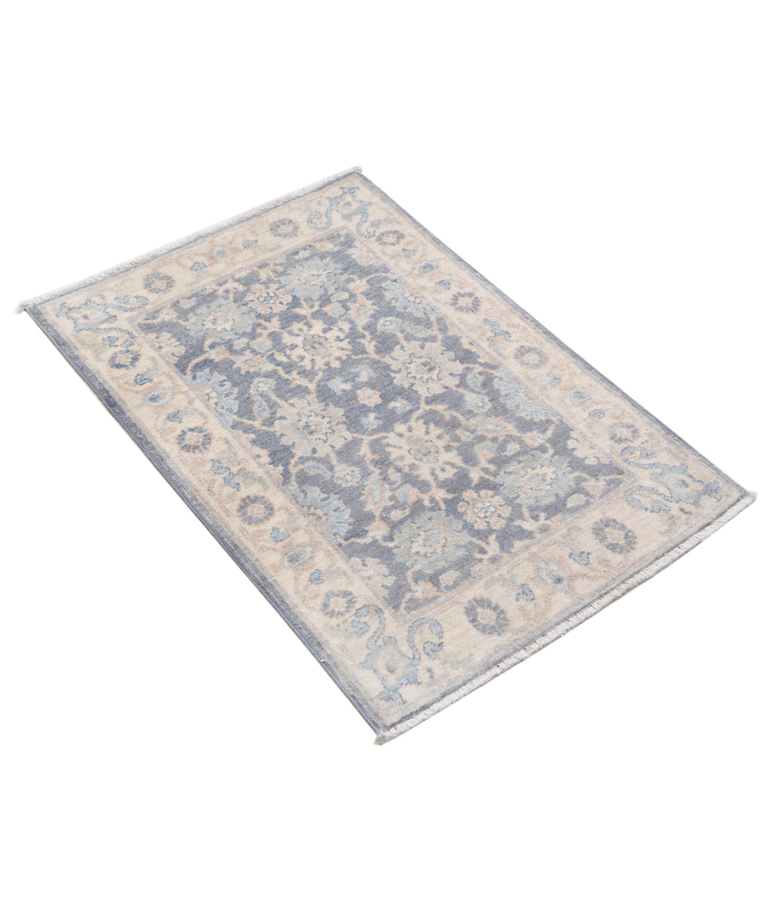 Serenity 2'0'' X 2'11'' Hand-Knotted Wool Rug 2'0'' x 2'11'' (60 X 88) / Grey / Ivory