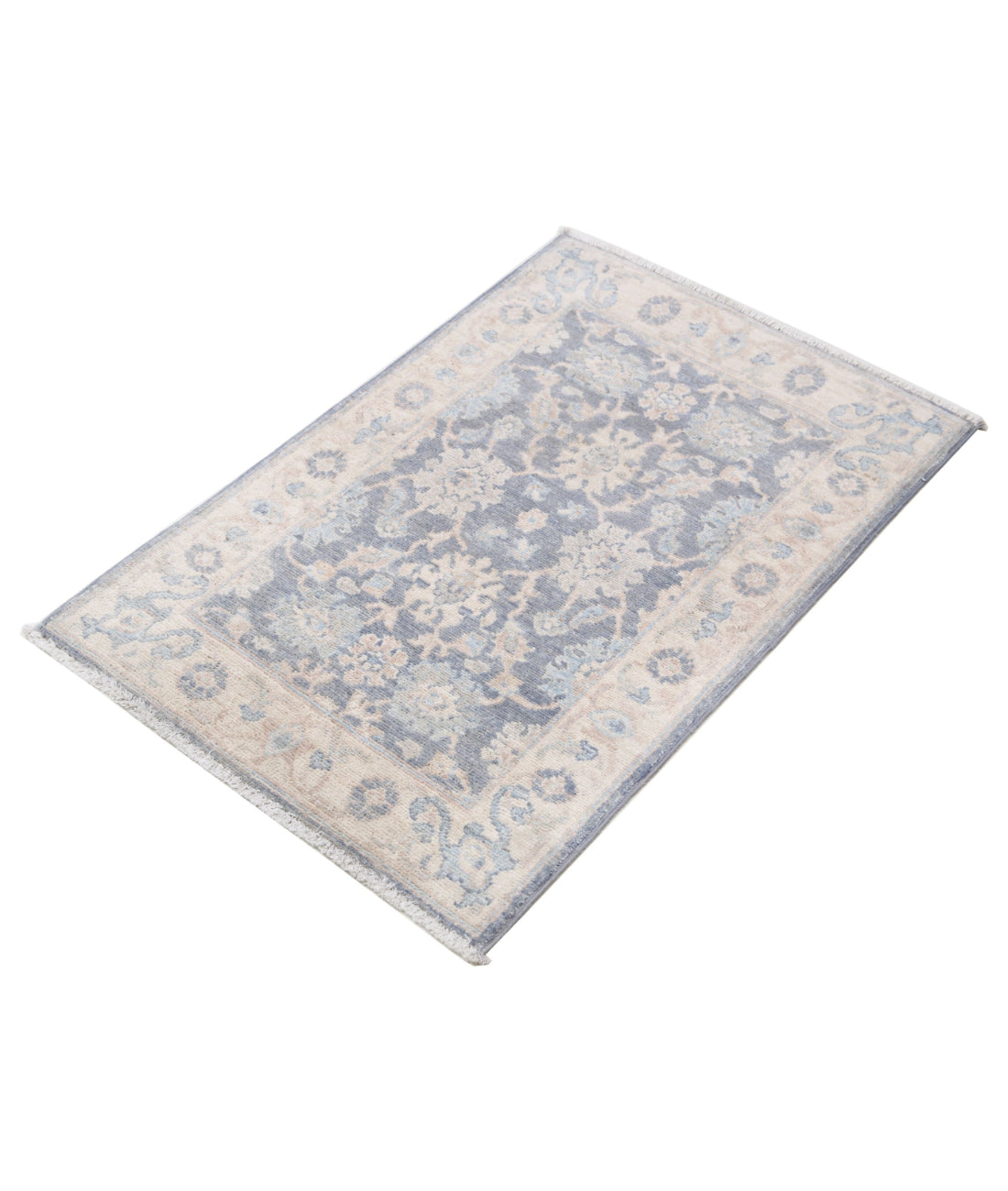 Serenity 2'0'' X 2'11'' Hand-Knotted Wool Rug 2'0'' x 2'11'' (60 X 88) / Grey / Ivory