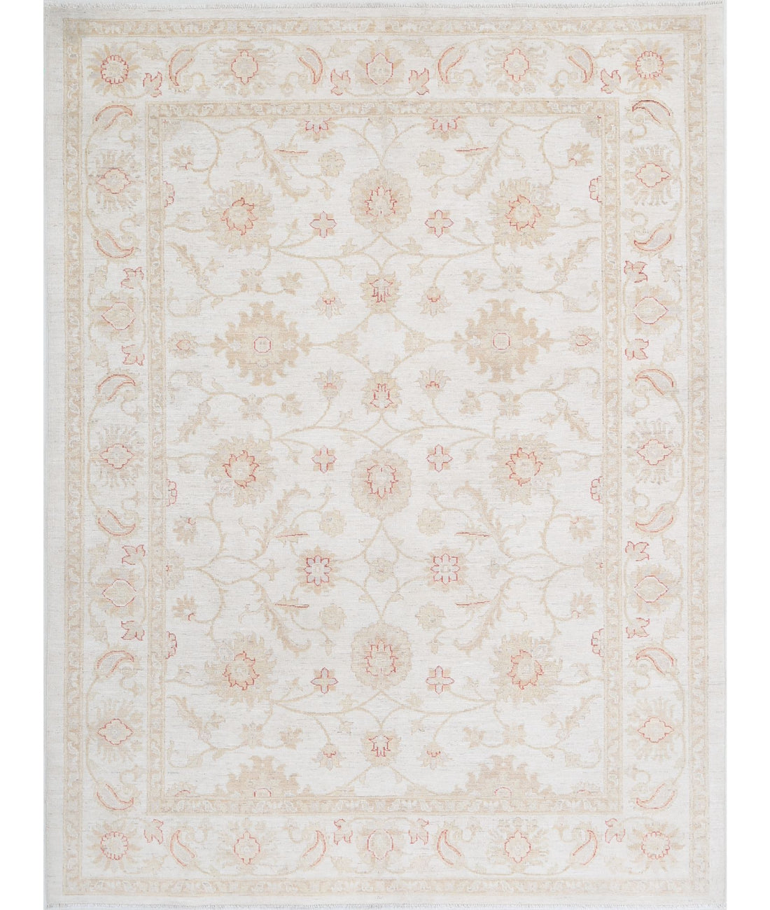 Serenity 5'8'' X 7'6'' Hand-Knotted Wool Rug 5'8'' x 7'6'' (170 X 225) / Ivory / Ivory
