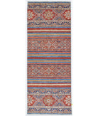 Hand Knotted Khurjeen Wool Rug - 2'5'' x 6'4'' 2' 5" X 6' 4" ( 74 X 193 ) / Multi / Red