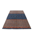 Khurjeen 5'7'' X 8'0'' Hand-Knotted Wool Rug 5'7'' x 8'0'' (168 X 240) / Blue / Blue