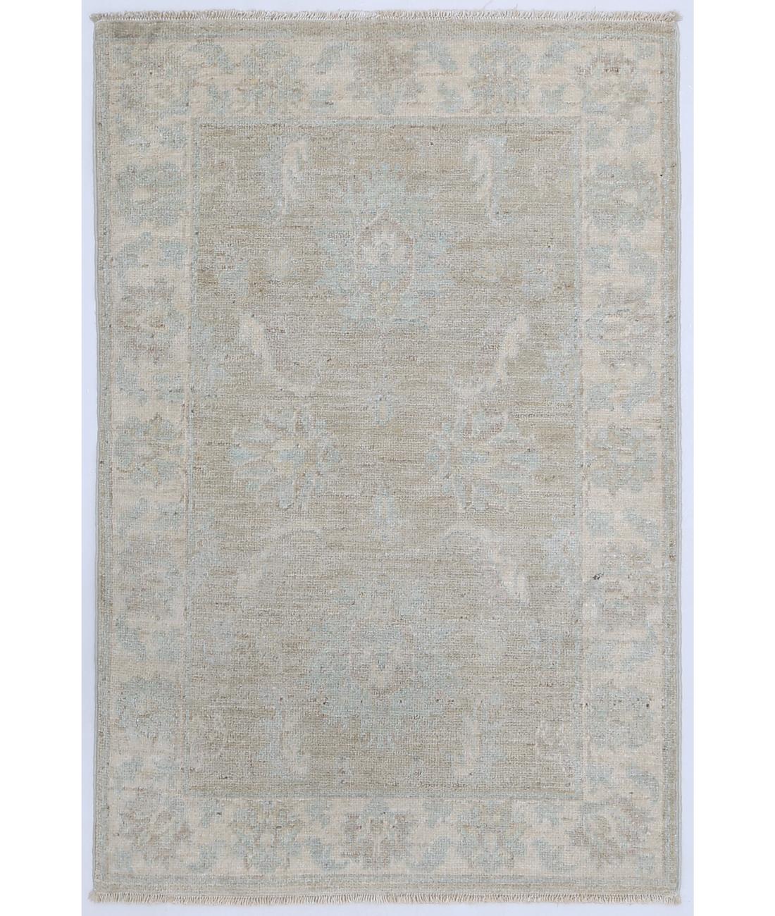 Hand Knotted Serenity Wool Rug - 2'2'' x 3'4'' 2' 2" X 3' 4" ( 66 X 102 ) / Taupe / Ivory