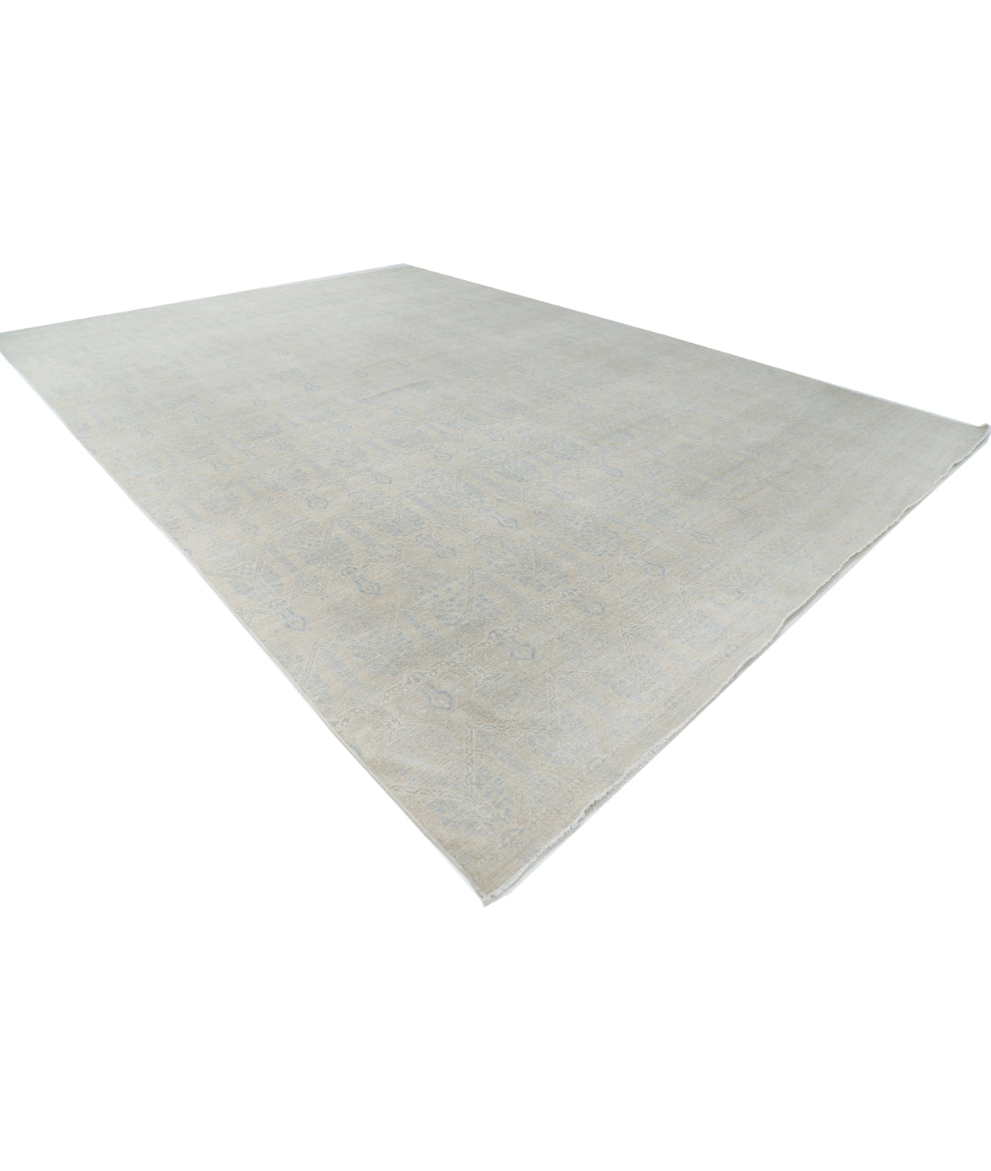 Artemix 12'5'' X 17'8'' Hand-Knotted Wool Rug 12'5'' x 17'8'' (373 X 530) / Beige / Blue