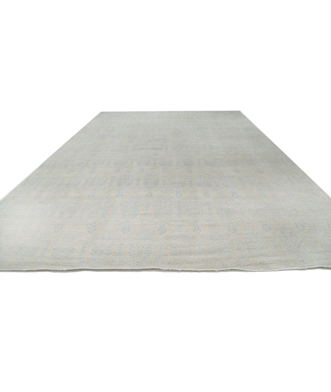 Artemix 12'5'' X 17'8'' Hand-Knotted Wool Rug 12'5'' x 17'8'' (373 X 530) / Beige / Blue
