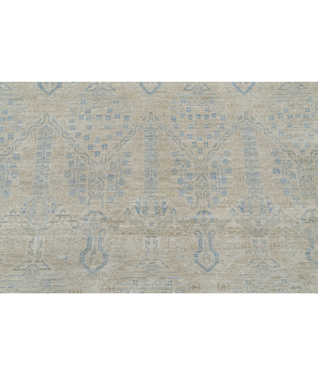 Artemix 12'5'' X 17'8'' Hand-Knotted Wool Rug 12'5'' x 17'8'' (373 X 530) / Beige / Blue