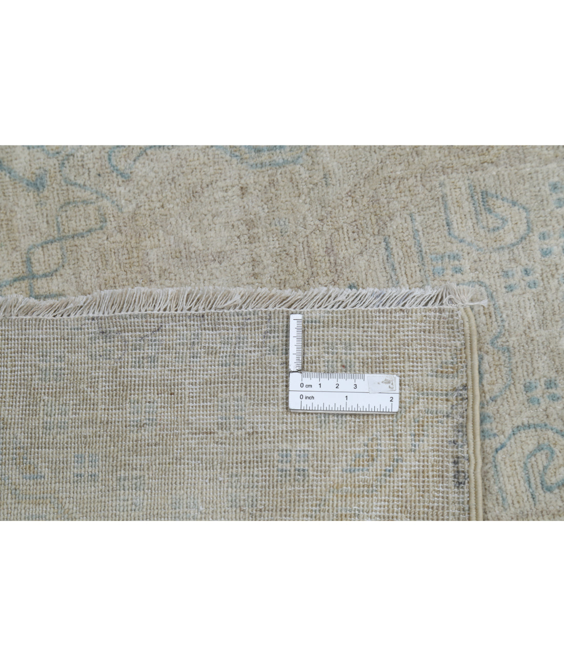 Artemix 12'5'' X 17'8'' Hand-Knotted Wool Rug 12'5'' x 17'8'' (373 X 530) / Beige / Blue