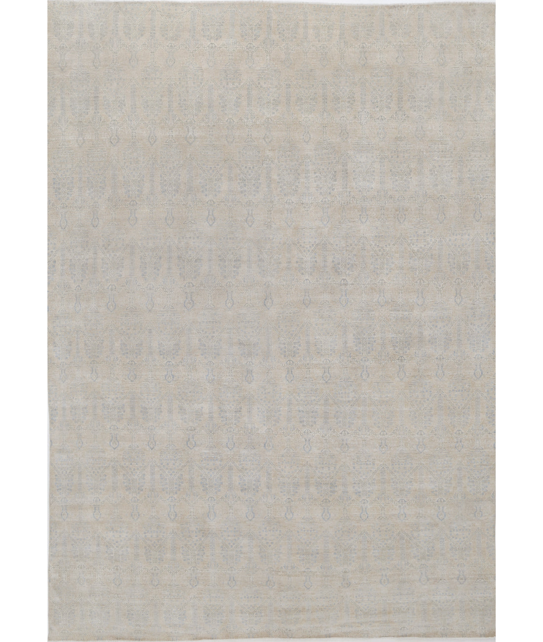 Artemix 12'5'' X 17'8'' Hand-Knotted Wool Rug 12'5'' x 17'8'' (373 X 530) / Beige / Blue