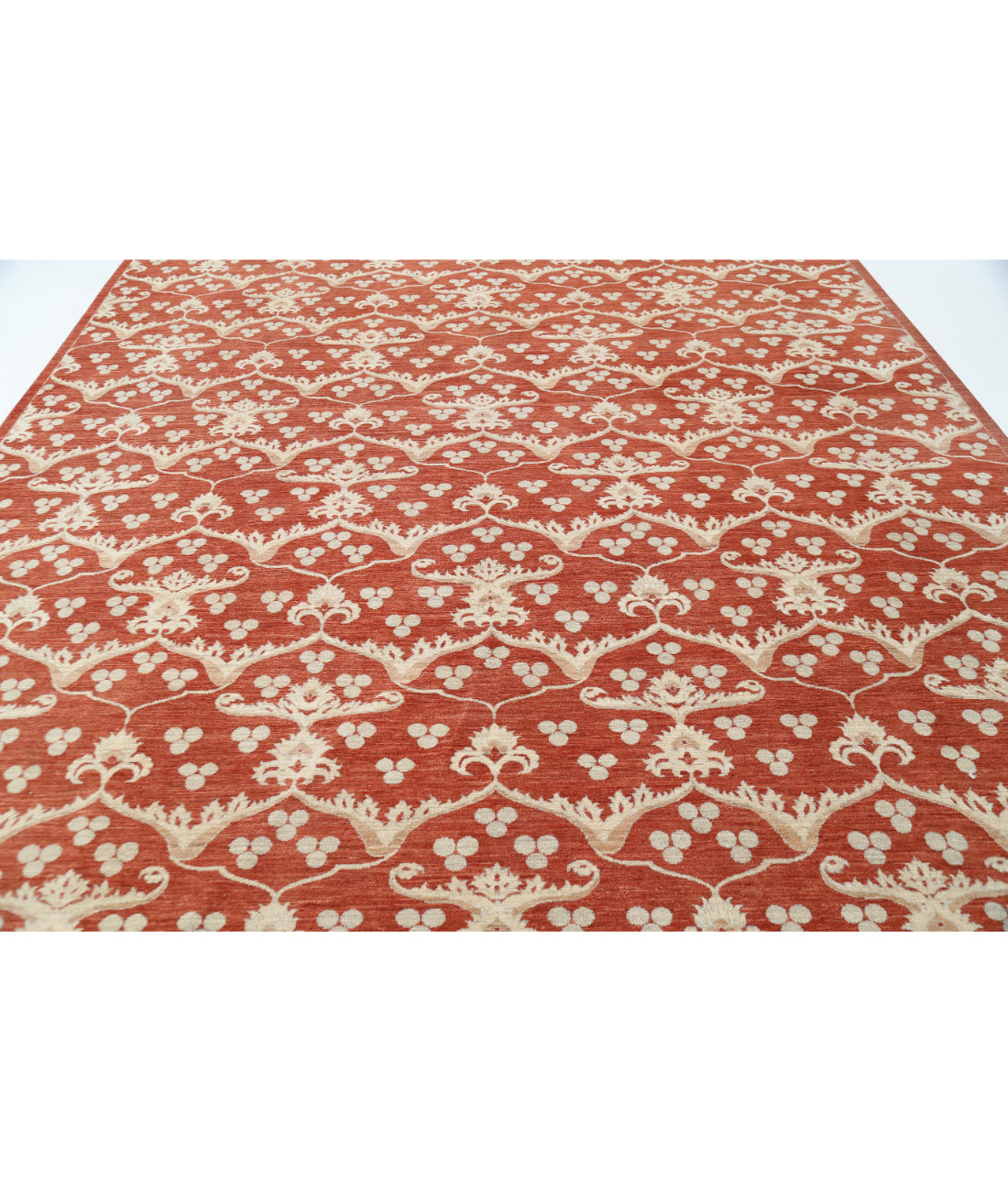 Artemix 9'8'' X 13'3'' Hand-Knotted Wool Rug 9'8'' x 13'3'' (290 X 398) / Rust / Ivory