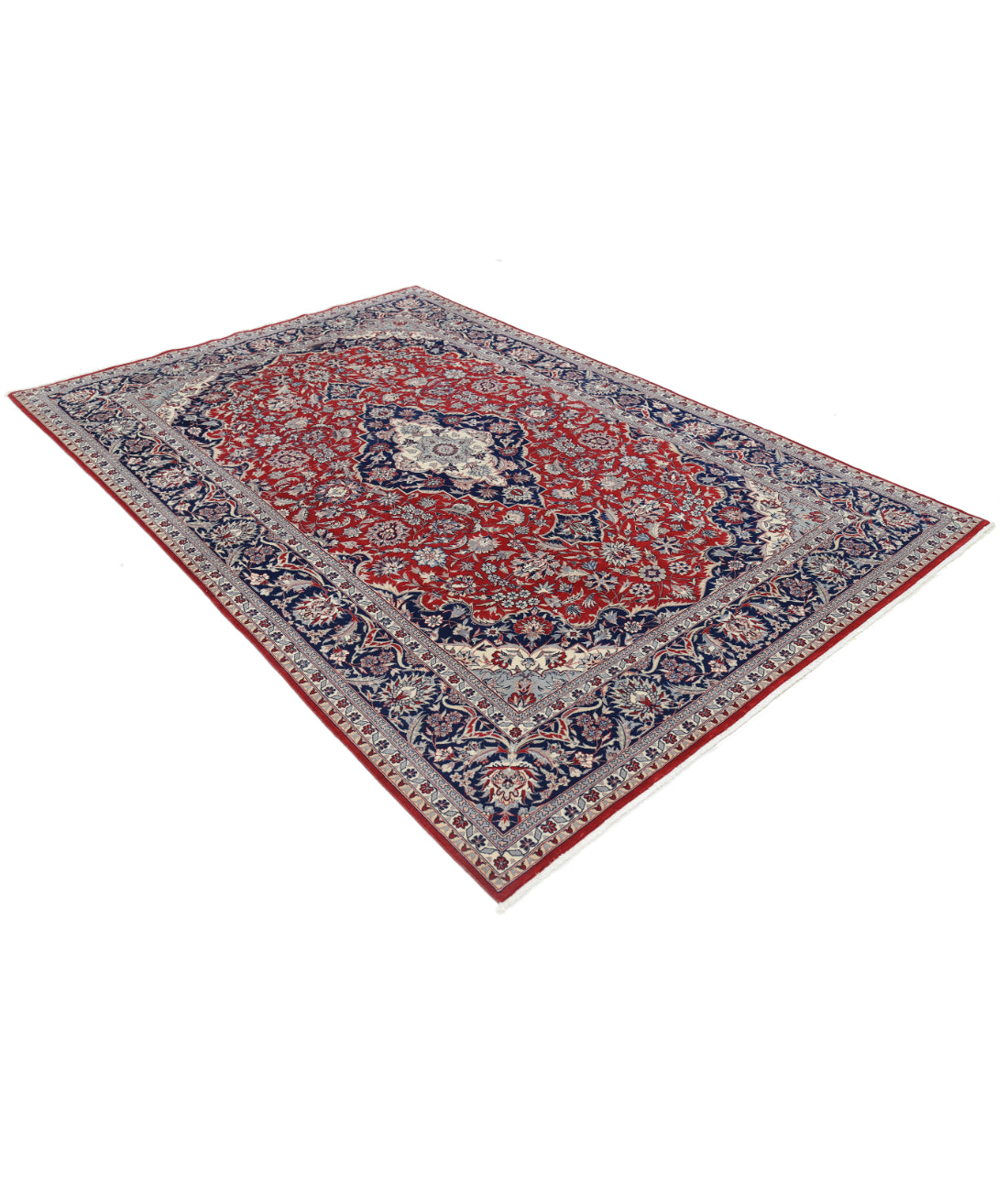 Heritage 6' 0" X 8' 11" Hand-Knotted Wool Rug 6' 0" X 8' 11" (183 X 272) / Red / Blue