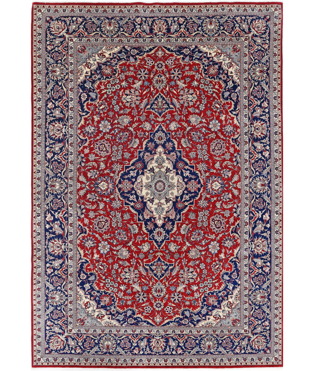 Heritage 6' 0" X 8' 11" Hand-Knotted Wool Rug 6' 0" X 8' 11" (183 X 272) / Red / Blue