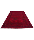 Afghan 6'4'' X 9'3'' Hand-Knotted Wool Rug 6'4'' x 9'3'' (190 X 278) / Red / Red
