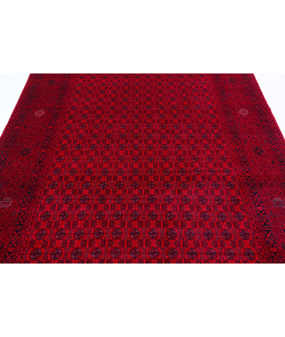 Afghan 6'4'' X 9'3'' Hand-Knotted Wool Rug 6'4'' x 9'3'' (190 X 278) / Red / Red