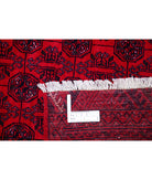 Afghan 6'4'' X 9'3'' Hand-Knotted Wool Rug 6'4'' x 9'3'' (190 X 278) / Red / Red