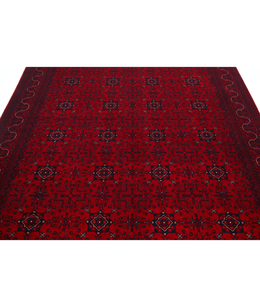 Afghan 6'8'' X 9'8'' Hand-Knotted Wool Rug 6'8'' x 9'8'' (200 X 290) / Red / Red