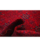 Afghan 6'8'' X 9'8'' Hand-Knotted Wool Rug 6'8'' x 9'8'' (200 X 290) / Red / Red
