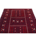 Afghan 5'2'' X 7'10'' Hand-Knotted Wool Rug 5'2'' x 7'10'' (155 X 235) / Red / Blue
