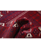 Afghan 5'2'' X 7'10'' Hand-Knotted Wool Rug 5'2'' x 7'10'' (155 X 235) / Red / Blue