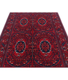 Afghan 5'10'' X 8'1'' Hand-Knotted Wool Rug 5'10'' x 8'1'' (175 X 243) / Red / Red