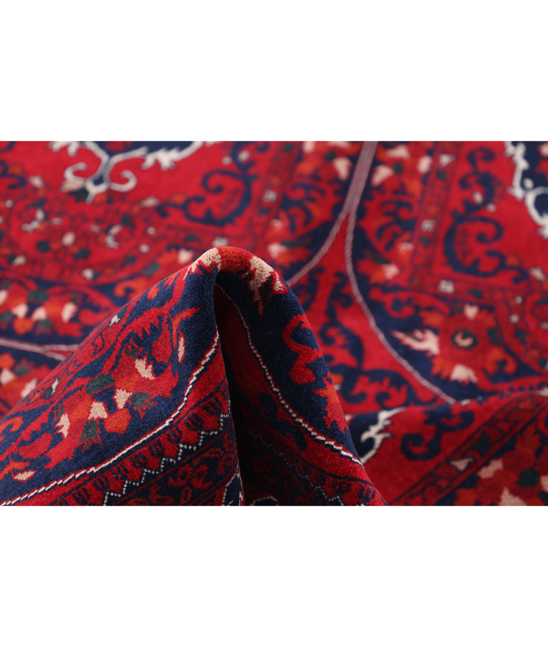 Afghan 5'10'' X 8'1'' Hand-Knotted Wool Rug 5'10'' x 8'1'' (175 X 243) / Red / Red