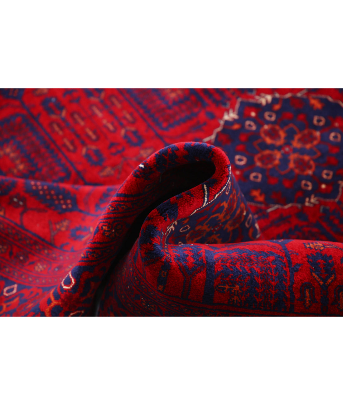 Afghan 4'11'' X 6'3'' Hand-Knotted Wool Rug 4'11'' x 6'3'' (148 X 188) / Red / Red