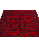 Afghan 5'1'' X 6'5'' Hand-Knotted Wool Rug 5'1'' x 6'5'' (153 X 193) / Red / Red
