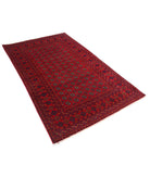 Afghan 3'11'' X 6'6'' Hand-Knotted Wool Rug 3'11'' x 6'6'' (118 X 195) / Red / Ivory