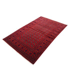 Afghan 3'11'' X 6'6'' Hand-Knotted Wool Rug 3'11'' x 6'6'' (118 X 195) / Red / Ivory