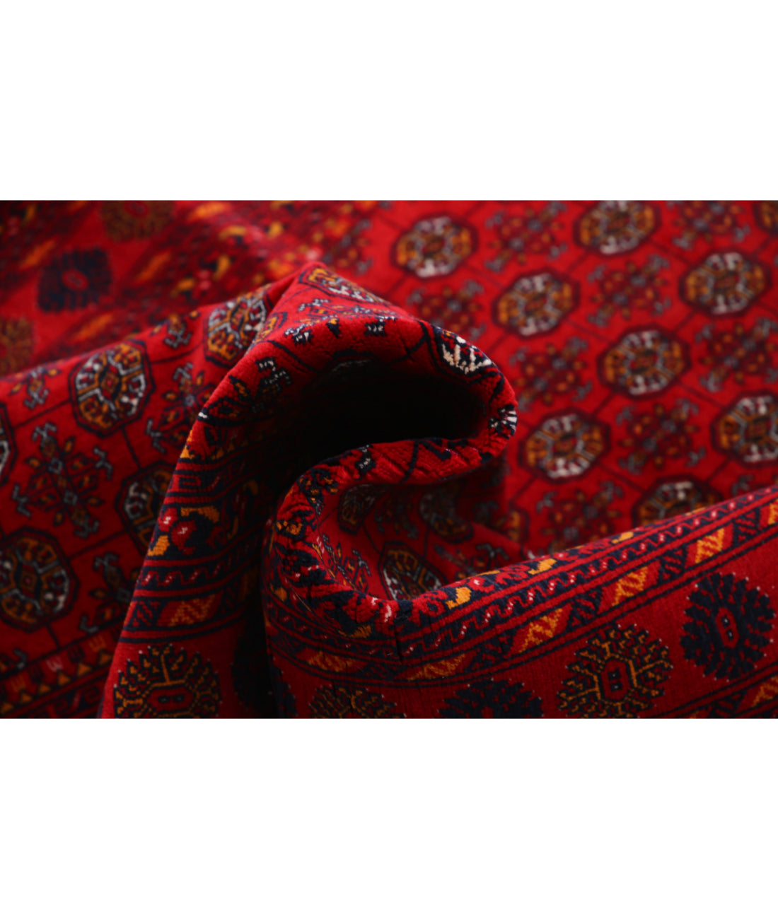 Afghan 3'11'' X 6'6'' Hand-Knotted Wool Rug 3'11'' x 6'6'' (118 X 195) / Red / Ivory