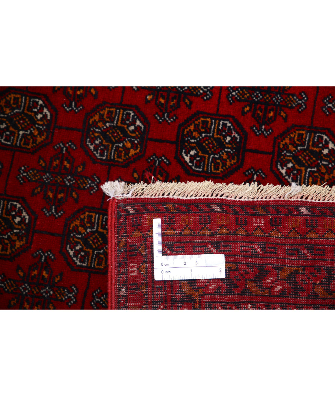 Afghan 3'11'' X 6'6'' Hand-Knotted Wool Rug 3'11'' x 6'6'' (118 X 195) / Red / Ivory