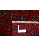 Afghan 3'11'' X 6'6'' Hand-Knotted Wool Rug 3'11'' x 6'6'' (118 X 195) / Red / Ivory