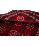 Afghan 3'2'' X 4'7'' Hand-Knotted Wool Rug 3'2'' x 4'7'' (95 X 138) / Red / Blue