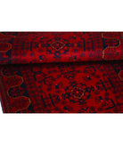 Afghan 2'6'' X 6'3'' Hand-Knotted Wool Rug 2'6'' x 6'3'' (75 X 188) / Red / Red