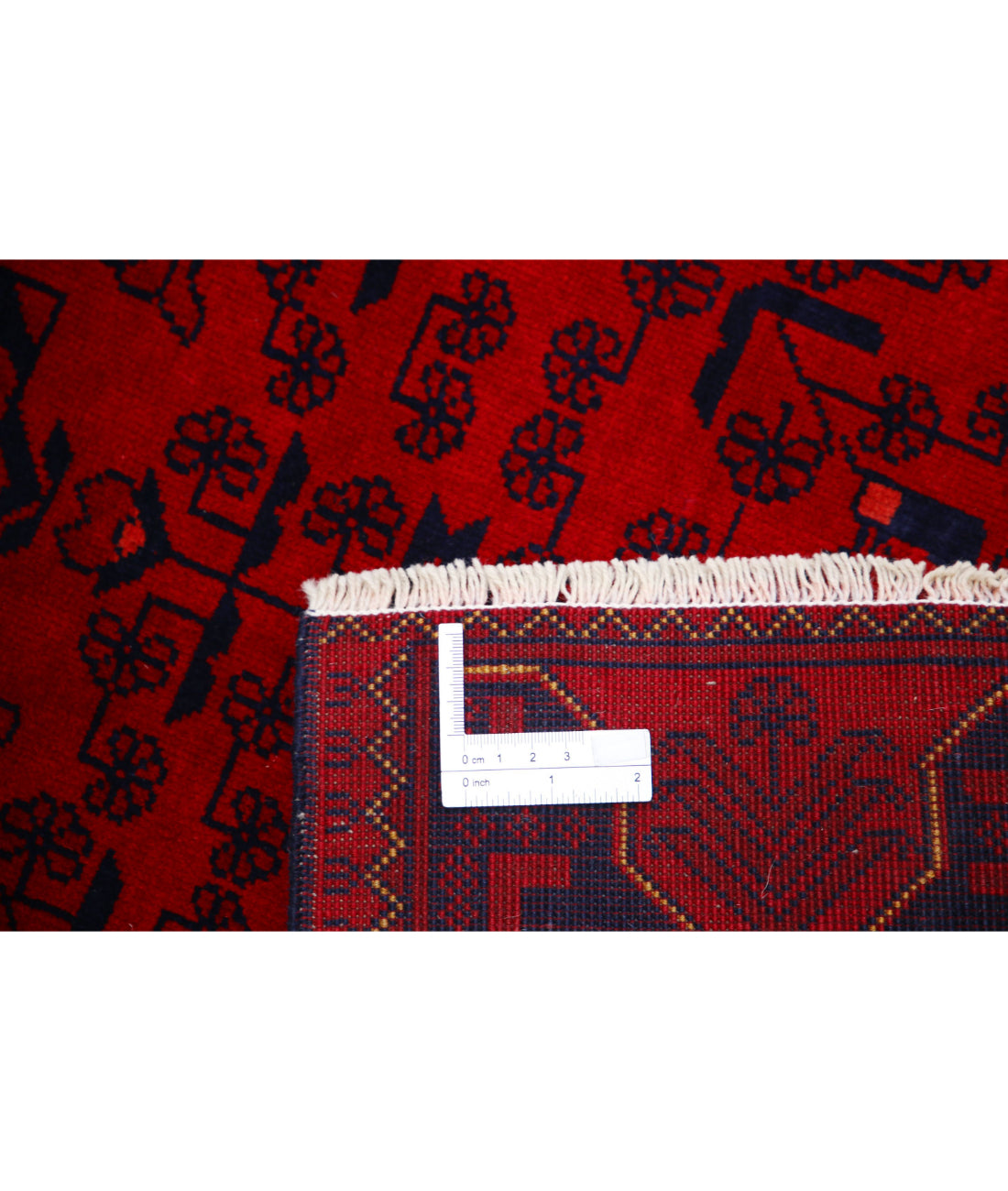 Afghan 2'6'' X 6'3'' Hand-Knotted Wool Rug 2'6'' x 6'3'' (75 X 188) / Red / Red