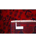 Afghan 2'6'' X 6'3'' Hand-Knotted Wool Rug 2'6'' x 6'3'' (75 X 188) / Red / Red