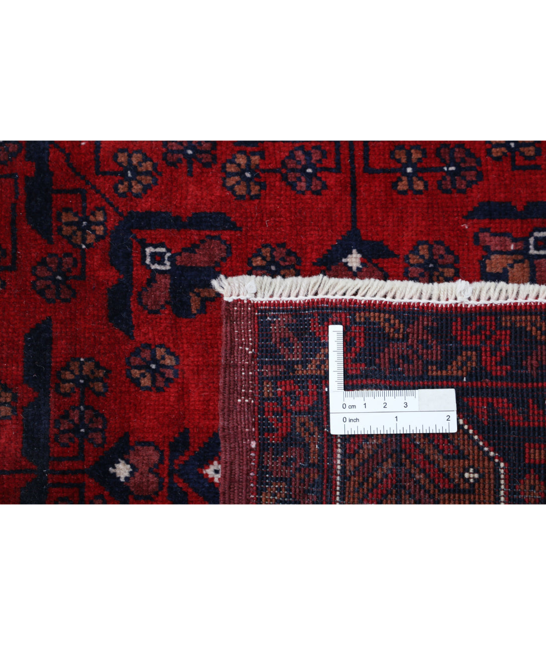 Afghan 2'8'' X 6'1'' Hand-Knotted Wool Rug 2'8'' x 6'1'' (80 X 183) / Red / Red
