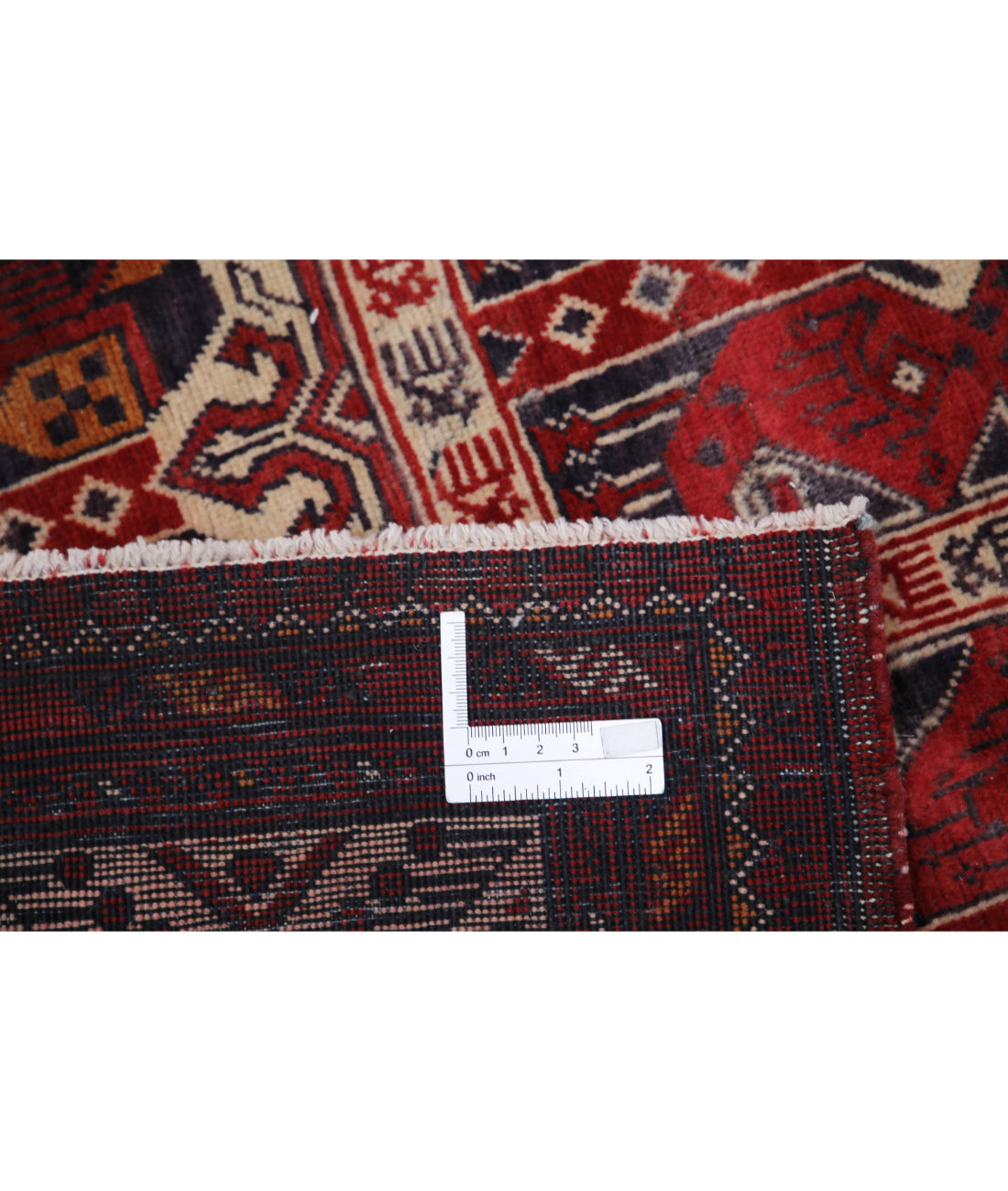 Afghan 3'2'' X 4'7'' Hand-Knotted Wool Rug 3'2'' x 4'7'' (95 X 138) / Red / Red