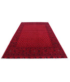 Afghan 6'6'' X 9'6'' Hand-Knotted Wool Rug 6'6'' x 9'6'' (195 X 285) / Red / Red