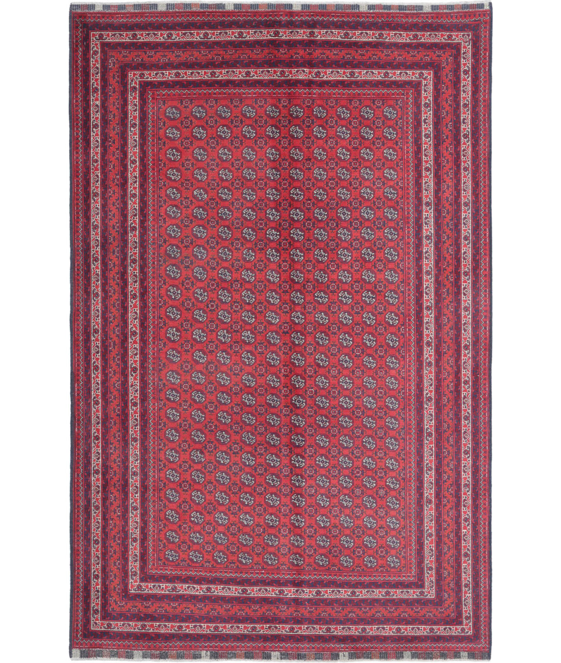 Afghan 4'11'' X 7'11'' Hand-Knotted Wool Rug 4'11'' x 7'11'' (148 X 238) / Red / Red