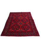 Afghan 4'11'' X 6'4'' Hand-Knotted Wool Rug 4'11'' x 6'4'' (148 X 190) / Red / Red