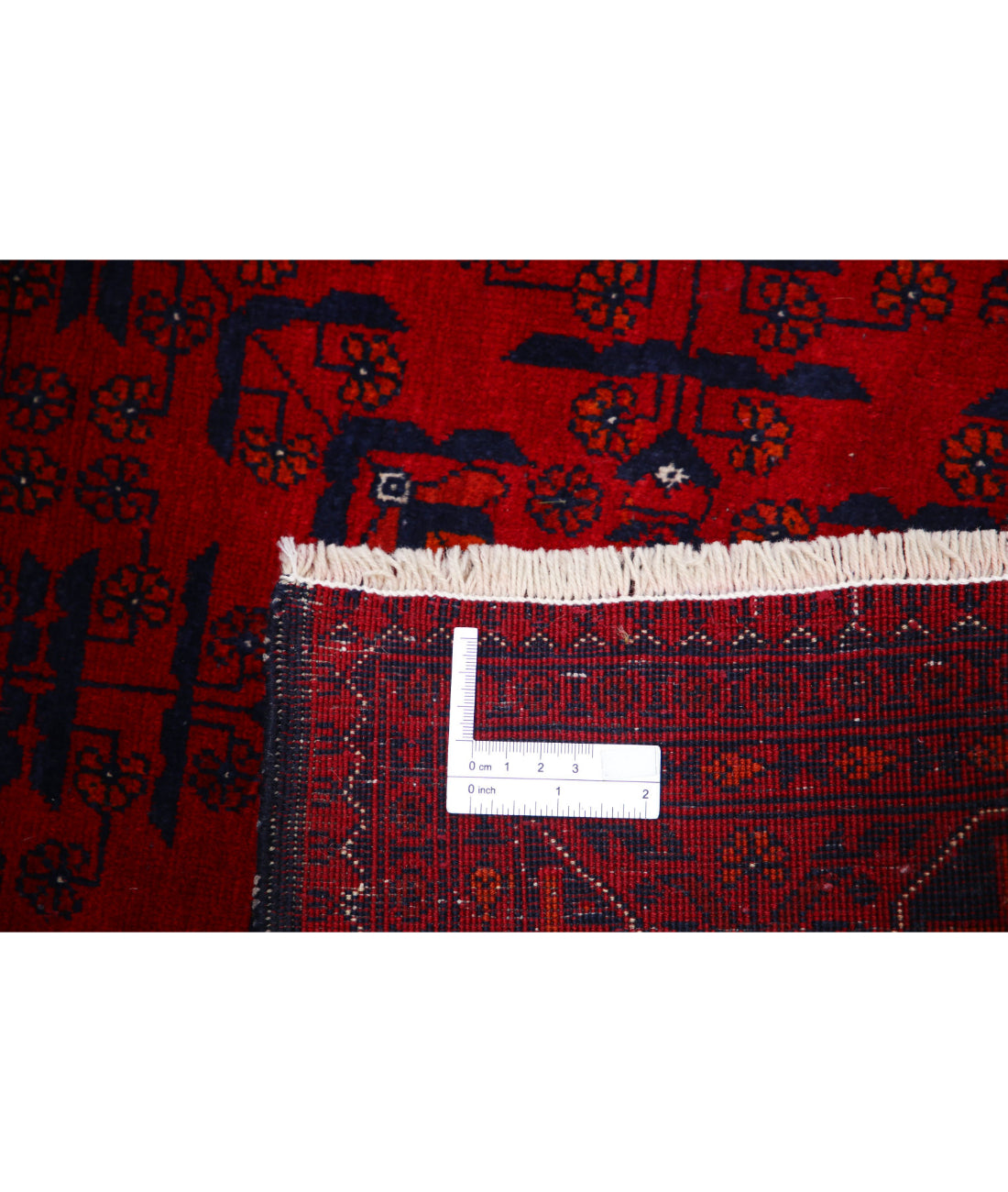 Afghan 2'8'' X 6'3'' Hand-Knotted Wool Rug 2'8'' x 6'3'' (80 X 188) / Red / Red