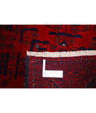Afghan 2'8'' X 6'3'' Hand-Knotted Wool Rug 2'8'' x 6'3'' (80 X 188) / Red / Red