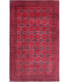 Afghan 9'10'' X 16'1'' Hand-Knotted Wool Rug 9'10'' x 16'1'' (295 X 483) / Red / Blue