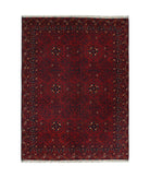 Afghan 4'10'' X 6'6'' Hand-Knotted Wool Rug 4'10'' x 6'6'' (145 X 195) / Red / Red