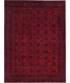 Afghan 11'9'' X 15'9'' Hand-Knotted Wool Rug 11'9'' x 15'9'' (353 X 473) / Red / N/A
