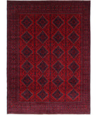 Afghan 8'0'' X 11'0'' Hand-Knotted Wool Rug 8'0'' x 11'0'' (240 X 330) / Red / N/A