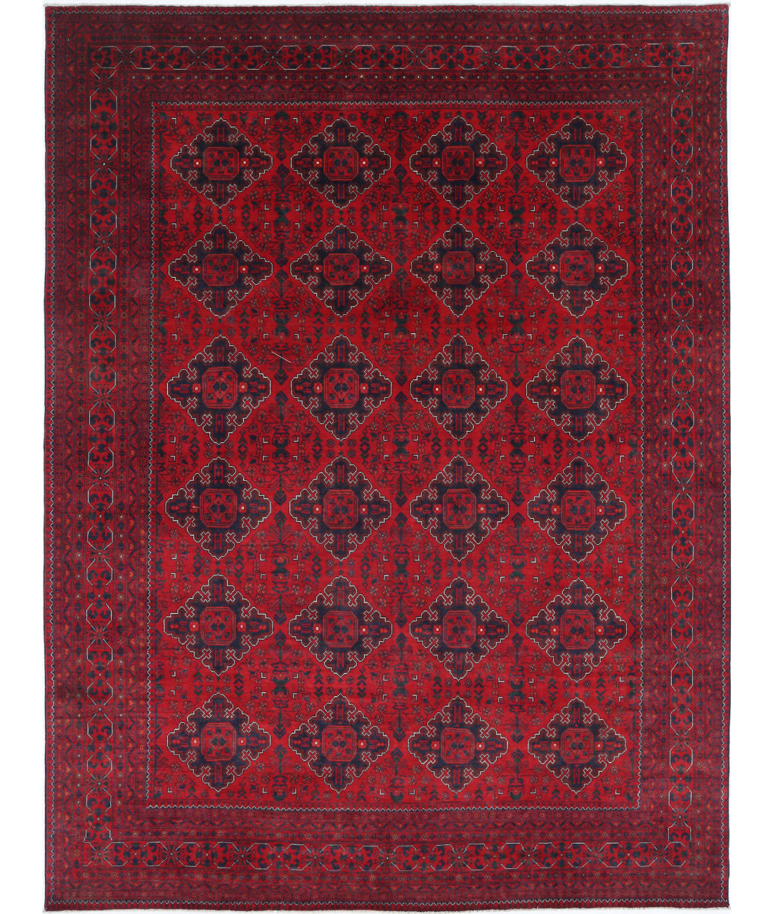 Afghan 8'2'' X 11'2'' Hand-Knotted Wool Rug 8'2'' x 11'2'' (245 X 335) / Red / N/A