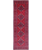 Afghan 2'7'' X 9'2'' Hand-Knotted Wool Rug 2'7'' x 9'2'' (78 X 275) / Red / N/A